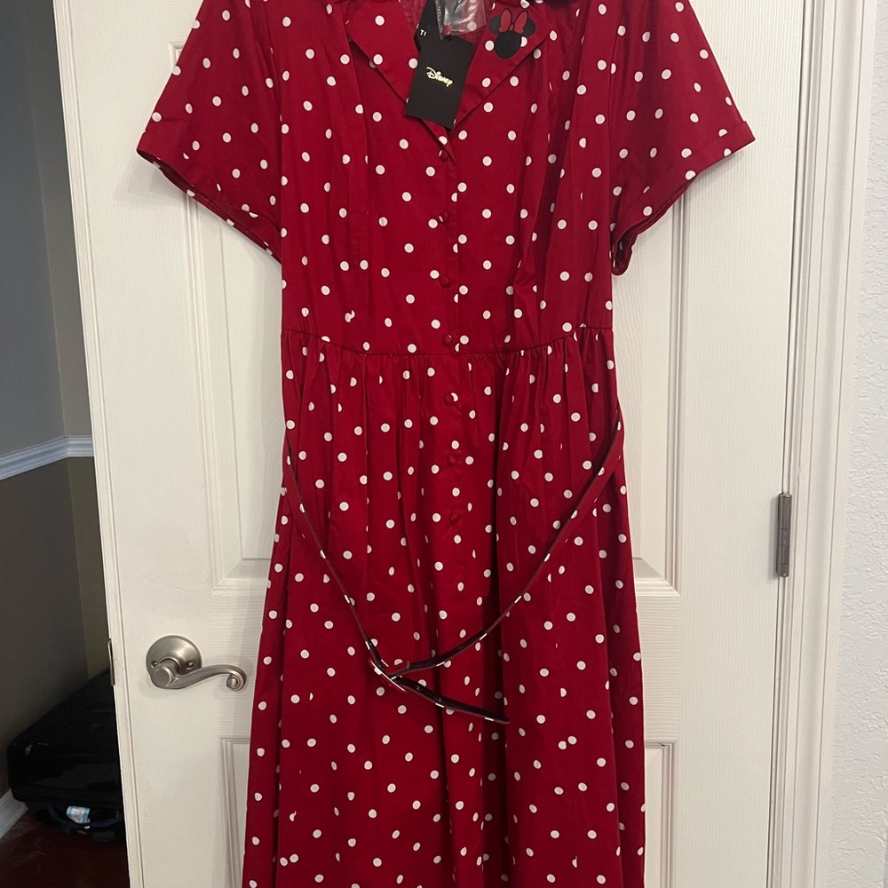 Torrid Disney red poka dot dress